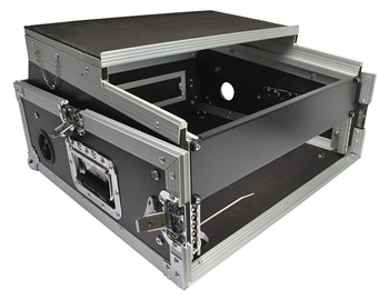 2U Mixer Case with Laptop Shelf